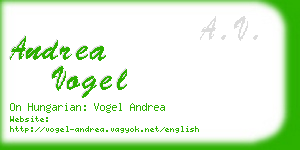 andrea vogel business card